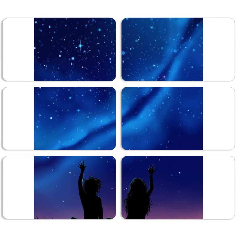 Магнитные фотопазлы 90 на 50 набор 6 штук 