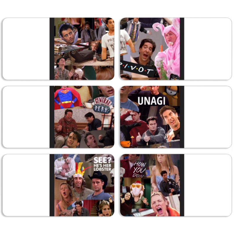 Магнитные фотопазлы 90 на 50 набор 6 штук 