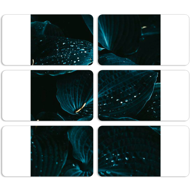 Магнитные фотопазлы 90 на 50 набор 6 штук 