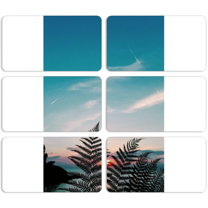 Магнитные фотопазлы 90 на 50 набор 6 штук 