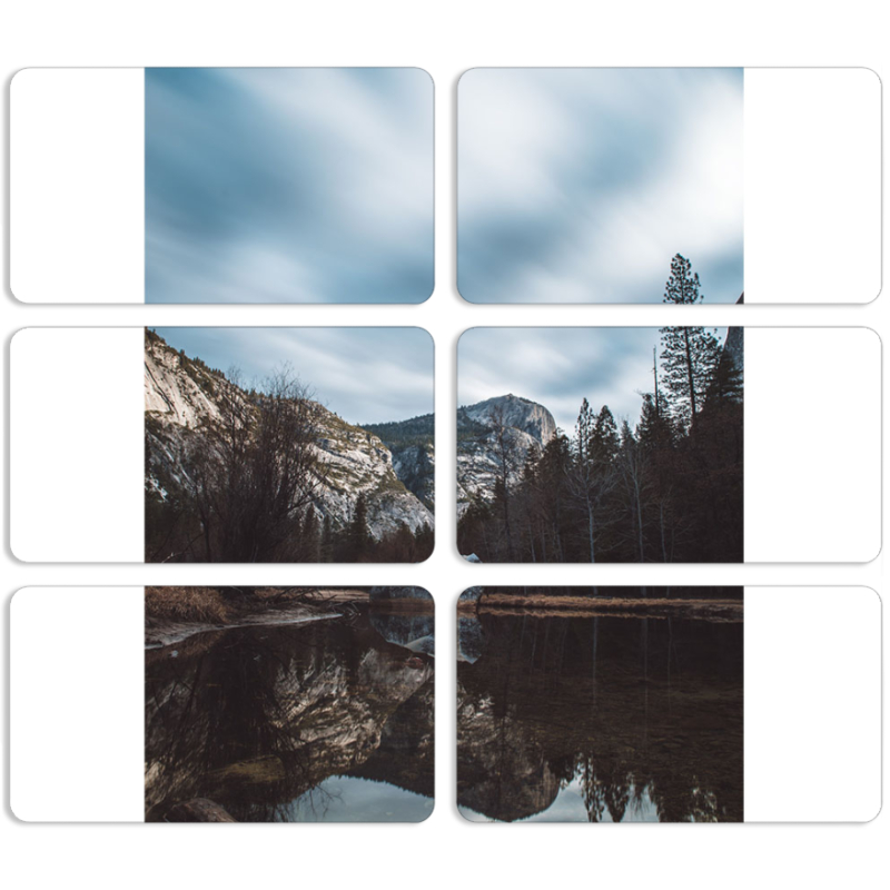 Магнитные фотопазлы 90 на 50 набор 6 штук 