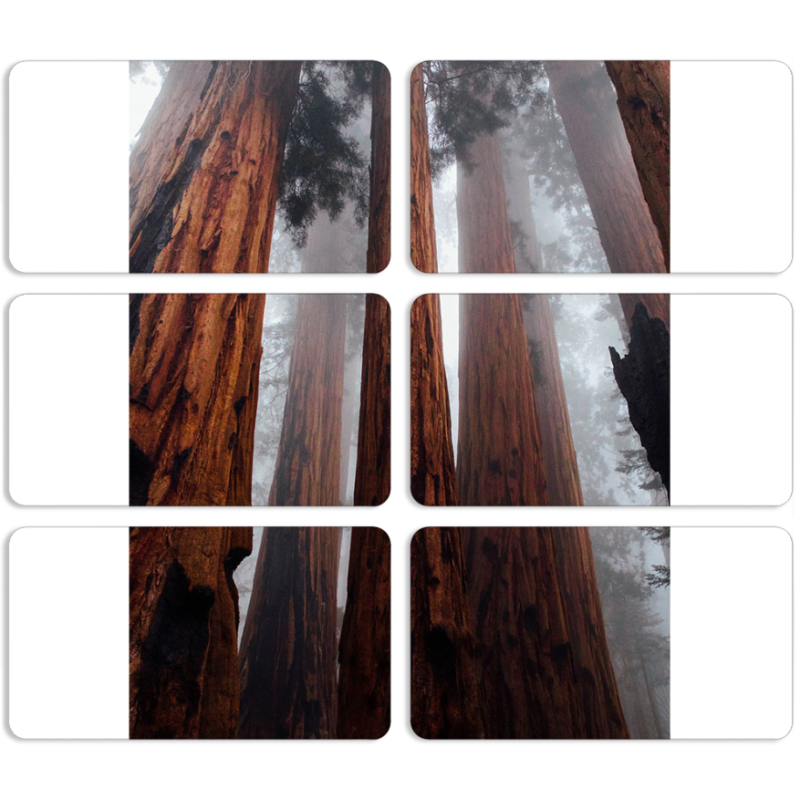 Магнитные фотопазлы 90 на 50 набор 6 штук 