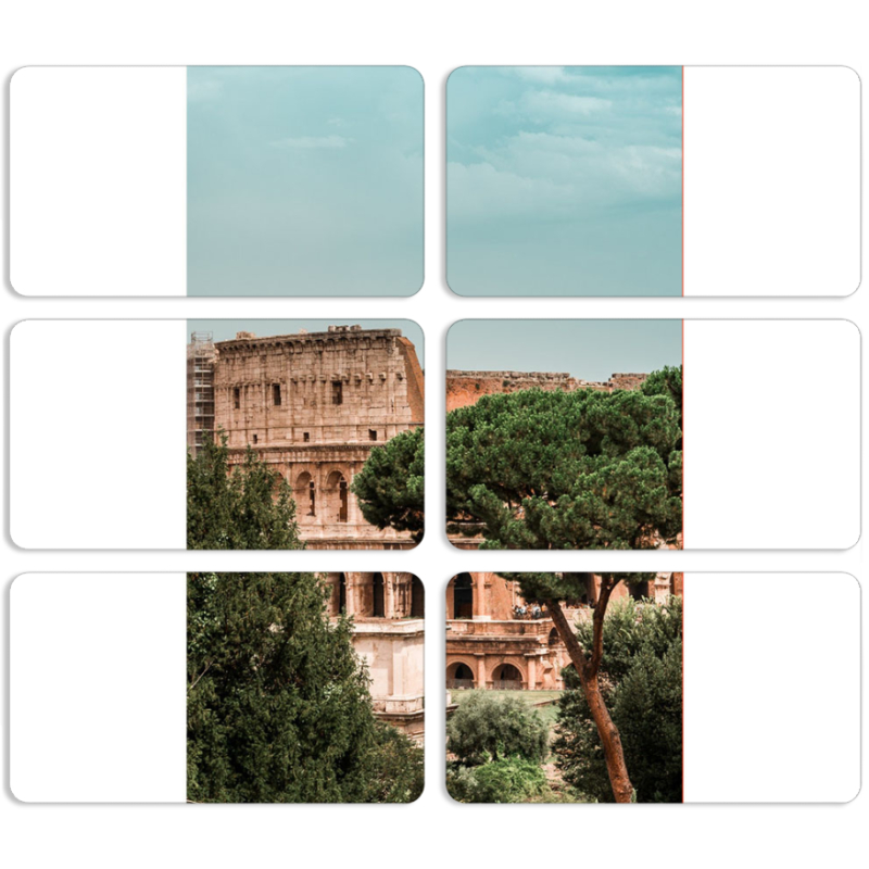 Магнитные фотопазлы 90 на 50 набор 6 штук 