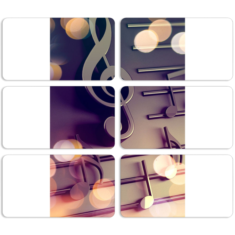 Магнитные фотопазлы 90 на 50 набор 6 штук 