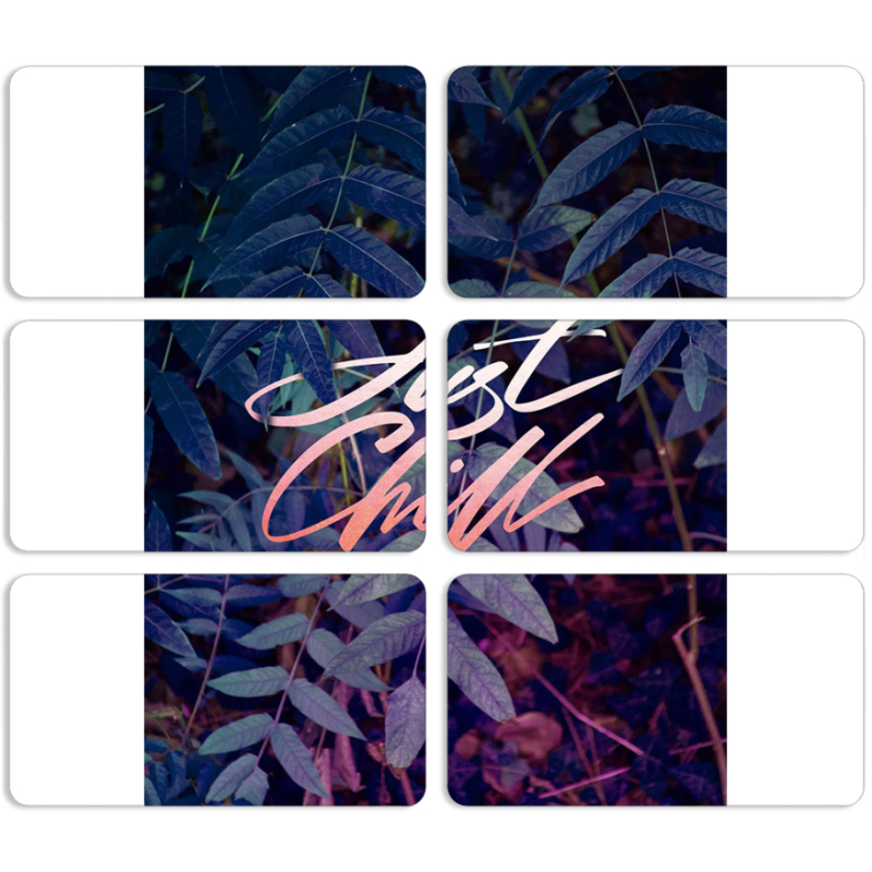 Магнитные фотопазлы 90 на 50 набор 6 штук 