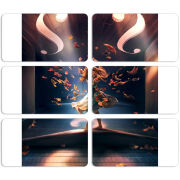 Магнитные фотопазлы 90 на 50 набор 6 штук 