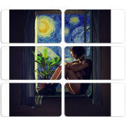 Магнитные фотопазлы 90 на 50 набор 6 штук 