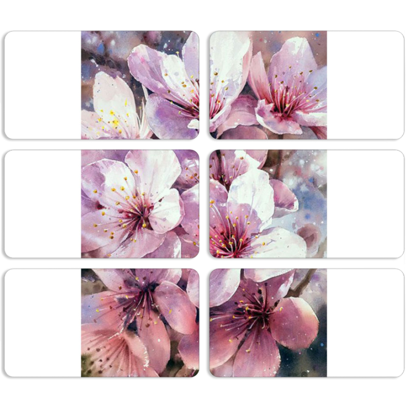 Магнитные фотопазлы 90 на 50 набор 6 штук 