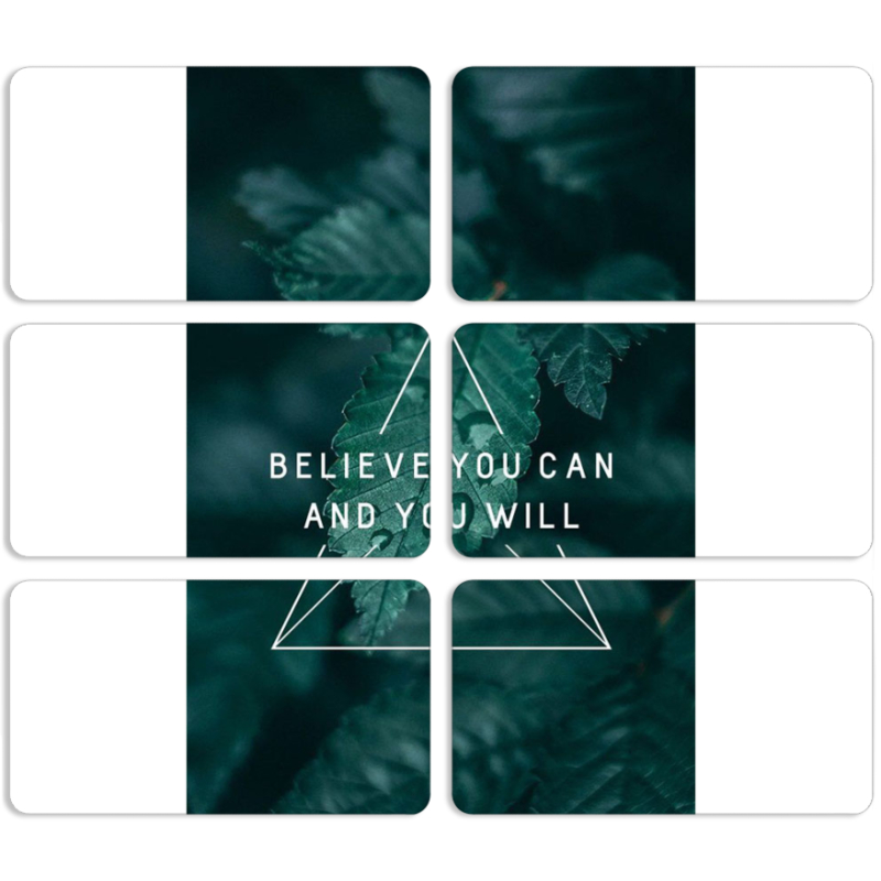 Магнитные фотопазлы 90 на 50 набор 6 штук 