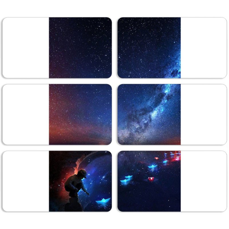 Магнитные фотопазлы 90 на 50 набор 6 штук 