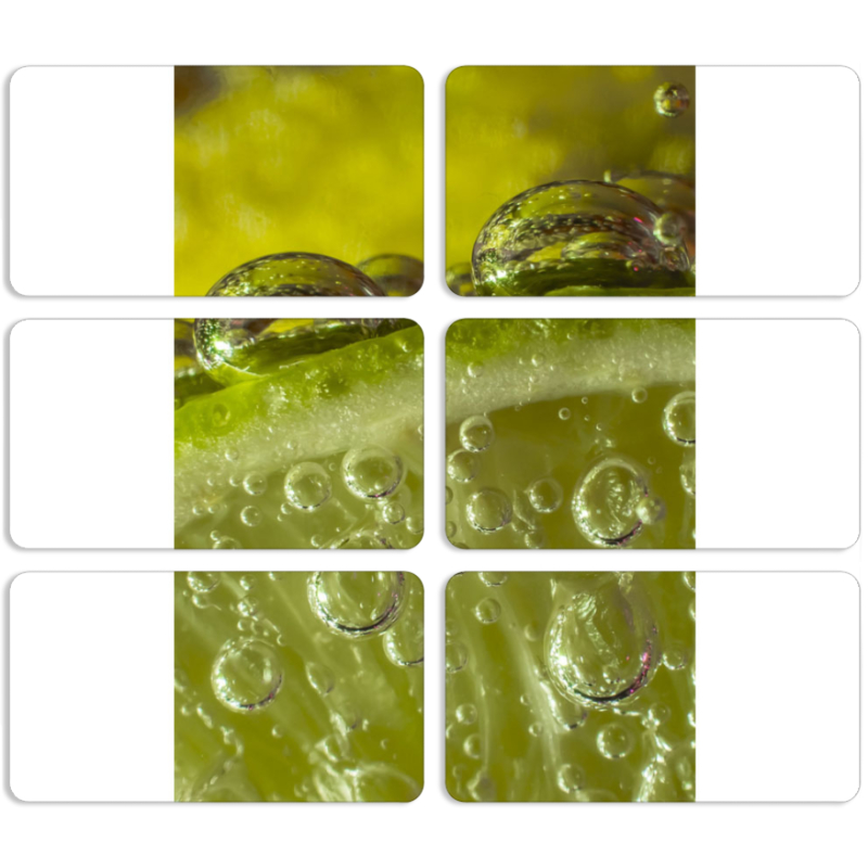 Магнитные фотопазлы 90 на 50 набор 6 штук 