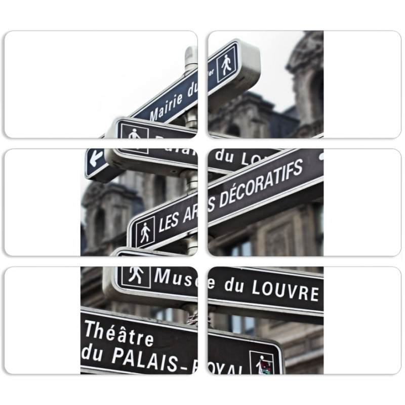 Магнитные фотопазлы 90 на 50 набор 6 штук 