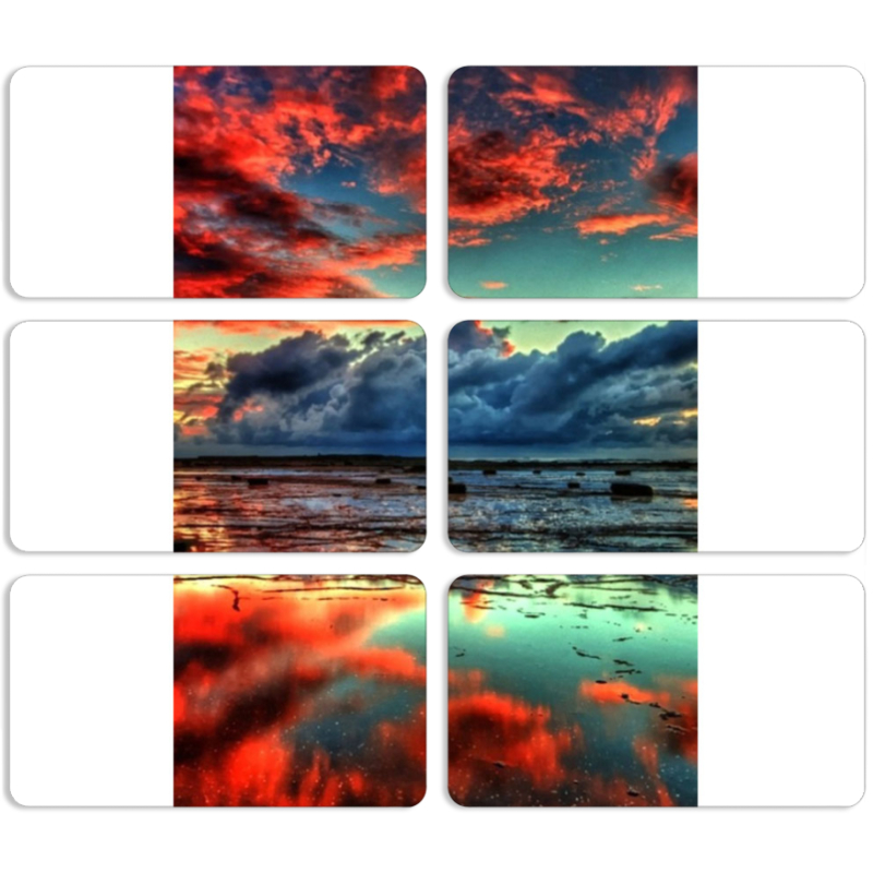 Магнитные фотопазлы 90 на 50 набор 6 штук 