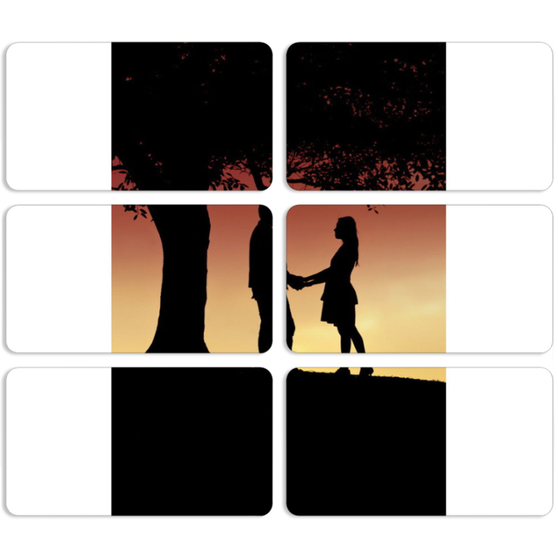 Магнитные фотопазлы 90 на 50 набор 6 штук 