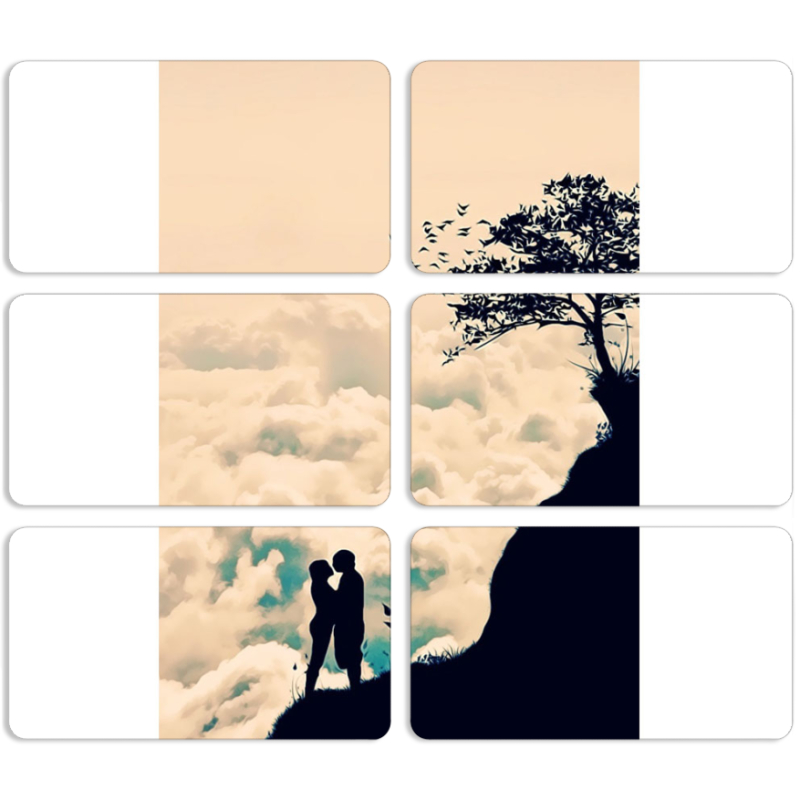 Магнитные фотопазлы 90 на 50 набор 6 штук 