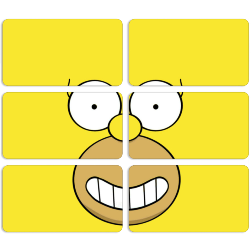 Магнитные фотопазлы 90 на 50 набор 6 штук 