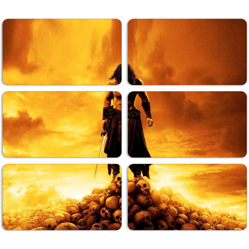 Магнитные фотопазлы 90 на 50 набор 6 штук 