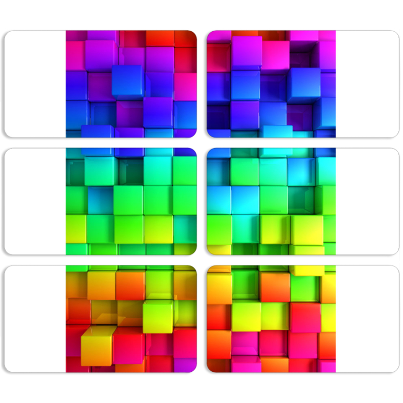 Магнитные фотопазлы 90 на 50 набор 6 штук 