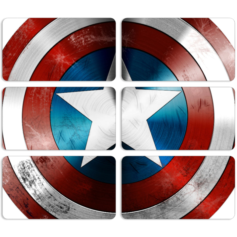 Магнитные фотопазлы 90 на 50 набор 6 штук 