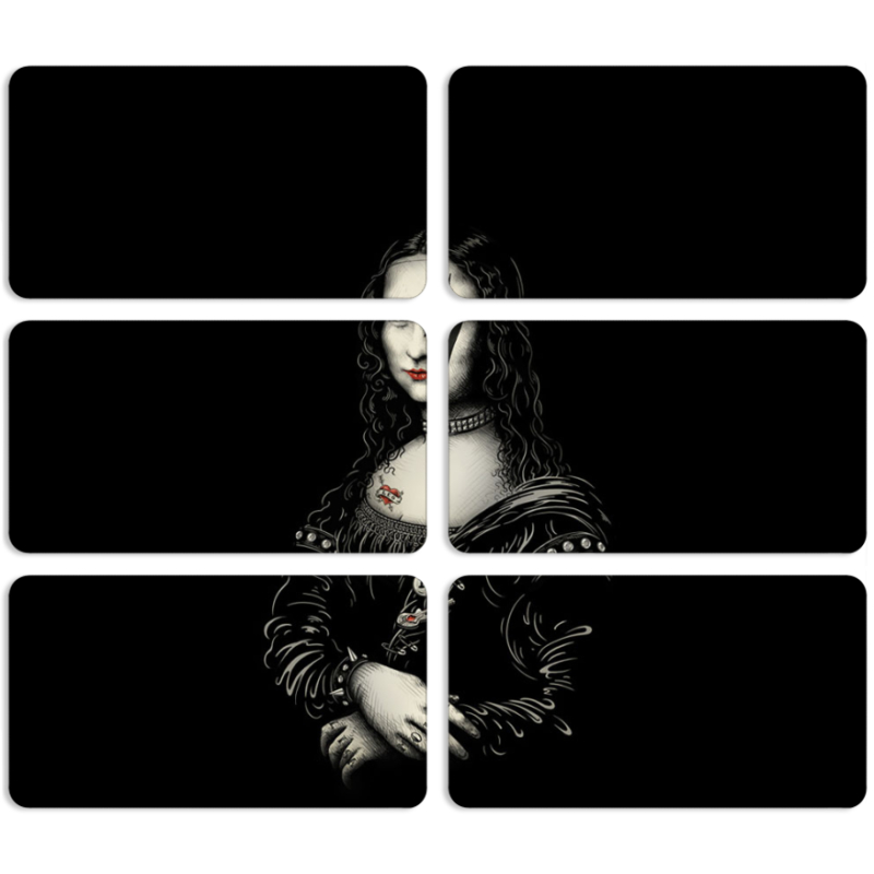 Магнитные фотопазлы 90 на 50 набор 6 штук 