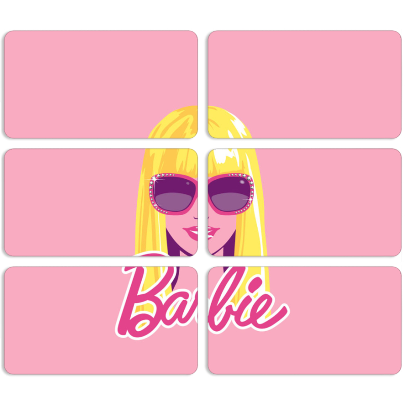 Магнитные фотопазлы 90 на 50 набор 6 штук 