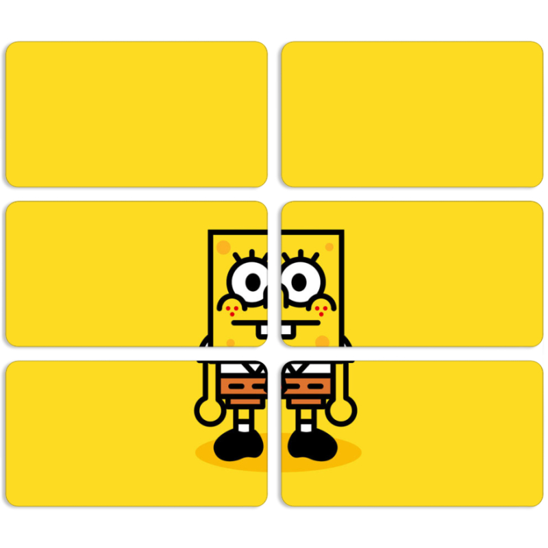 Магнитные фотопазлы 90 на 50 набор 6 штук 