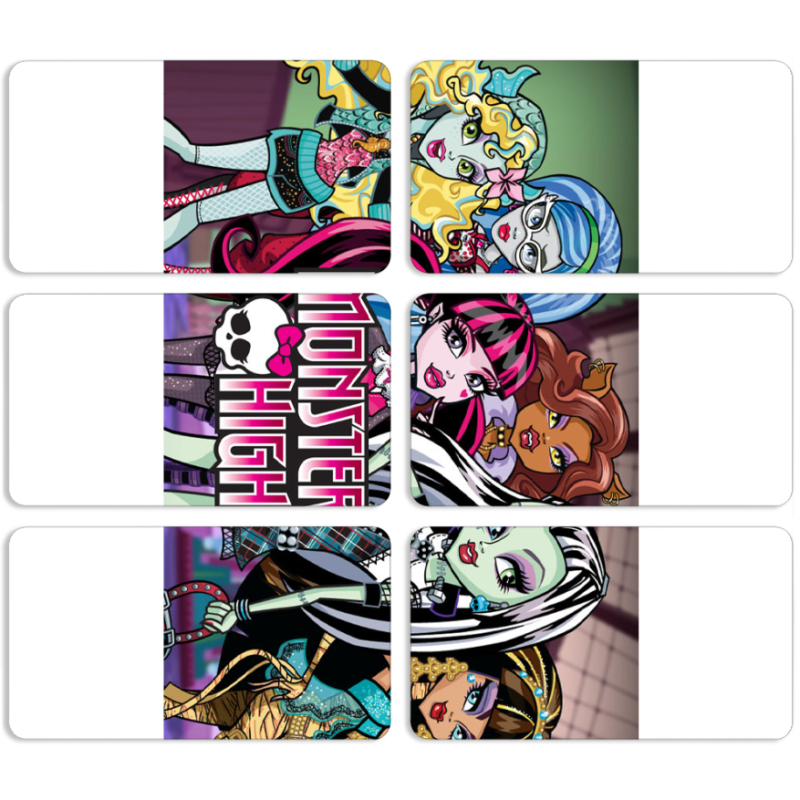 Магнитные фотопазлы 90 на 50 набор 6 штук 