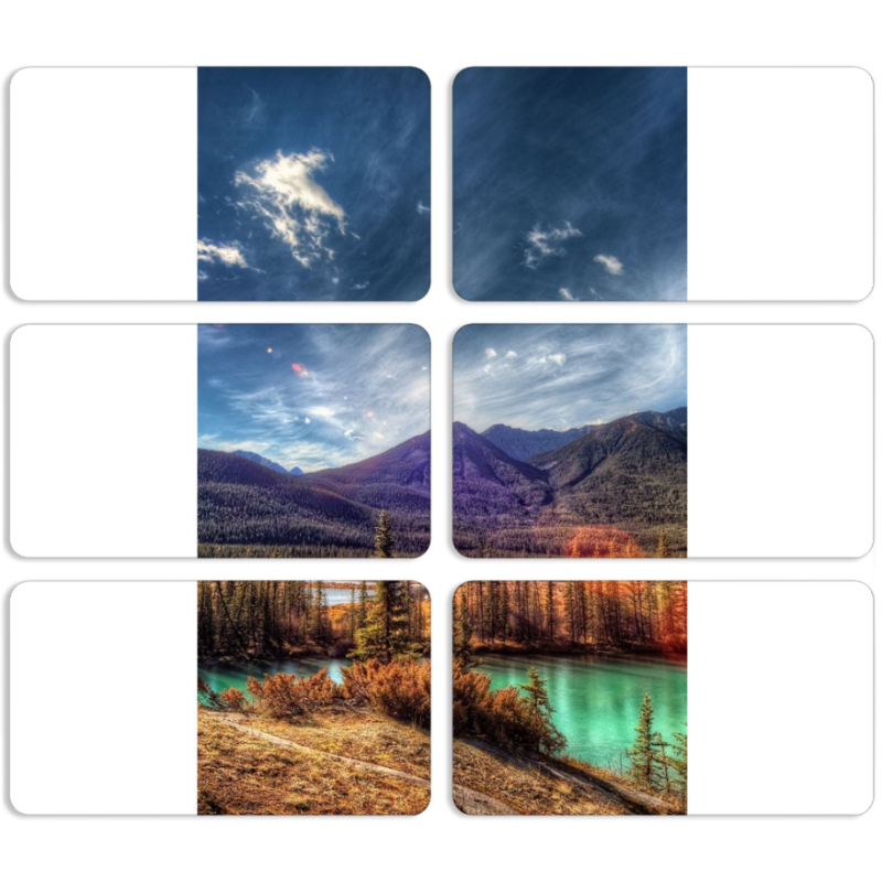 Магнитные фотопазлы 90 на 50 набор 6 штук 