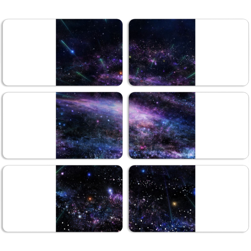 Магнитные фотопазлы 90 на 50 набор 6 штук 