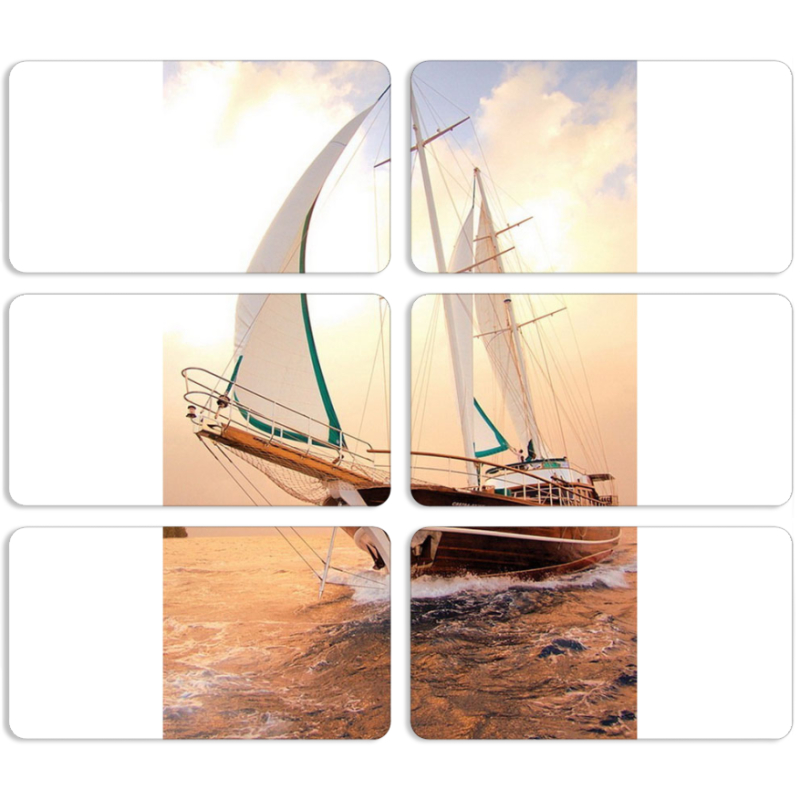 Магнитные фотопазлы 90 на 50 набор 6 штук 