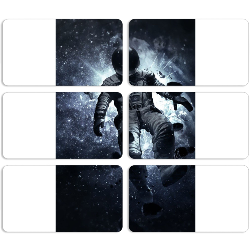 Магнитные фотопазлы 90 на 50 набор 6 штук 