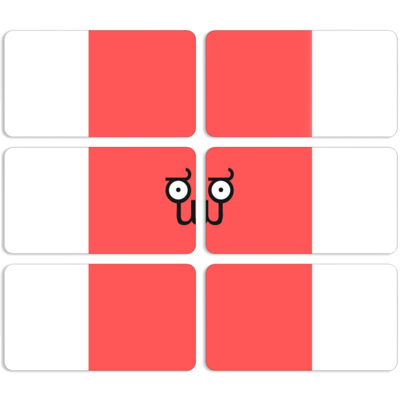 Магнитные фотопазлы 90 на 50 набор 6 штук 