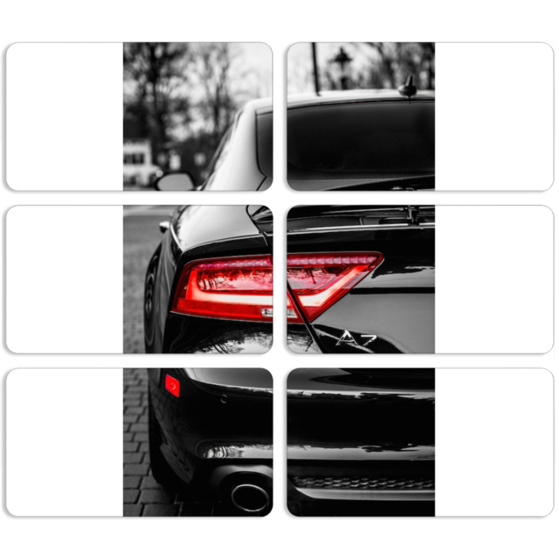 Магнитные фотопазлы 90 на 50 набор 6 штук Audi A7