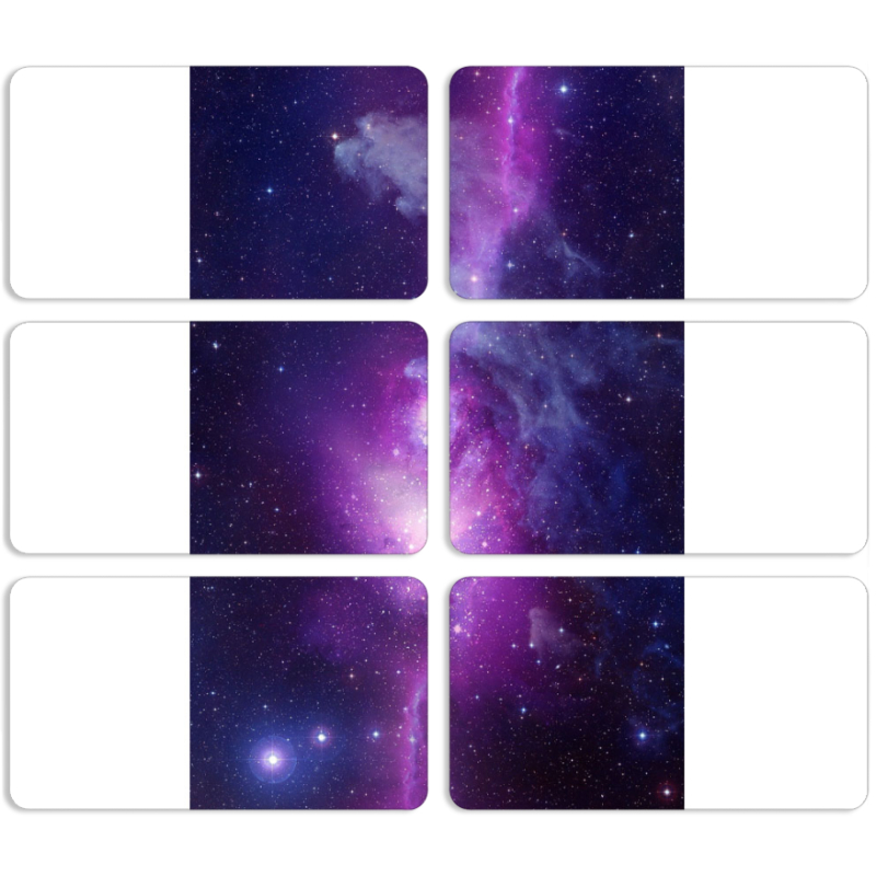 Магнитные фотопазлы 90 на 50 набор 6 штук 