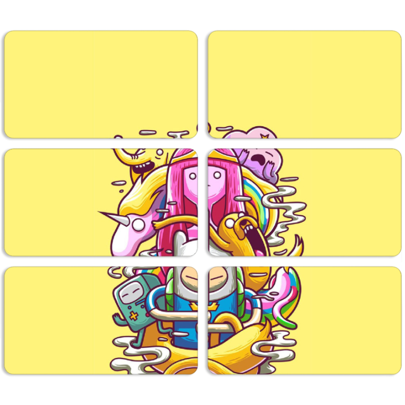 Магнитные фотопазлы 90 на 50 набор 6 штук 