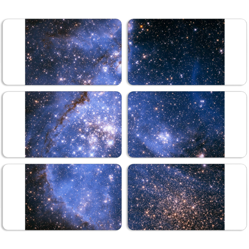 Магнитные фотопазлы 90 на 50 набор 6 штук 