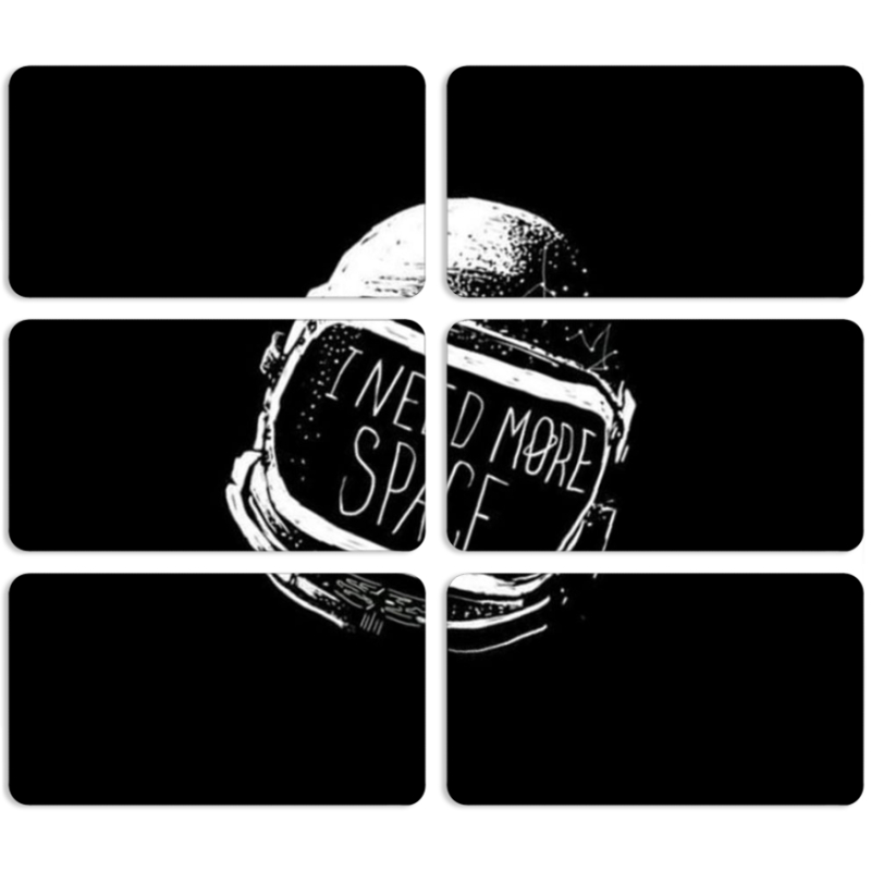 Магнитные фотопазлы 90 на 50 набор 6 штук 