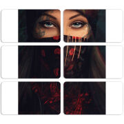 Магнитные фотопазлы 90 на 50 набор 6 штук 