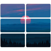 Магнитные фотопазлы 90 на 50 набор 6 штук Cold Red Light