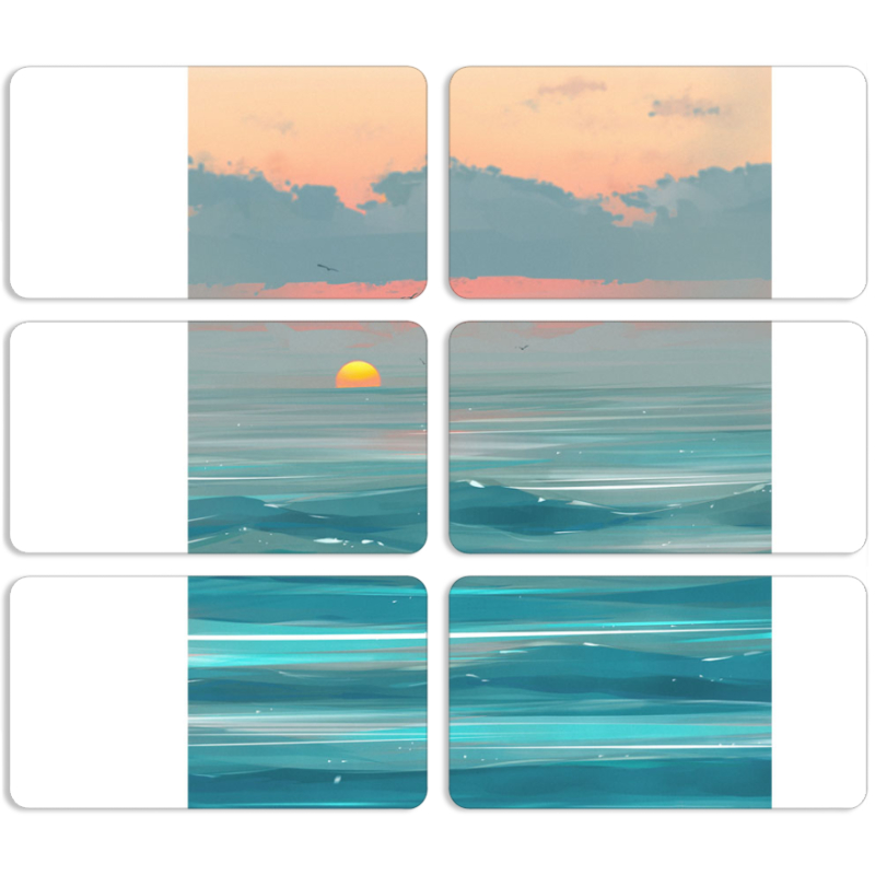 Магнитные фотопазлы 90 на 50 набор 6 штук Inspiration