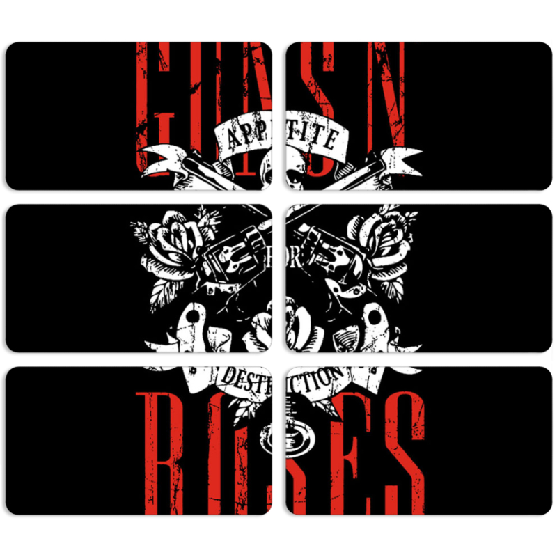 Магнитные фотопазлы 90 на 50 набор 6 штук 