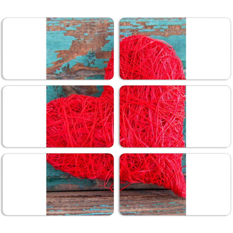 Магнитные фотопазлы 90 на 50 набор 6 штук 