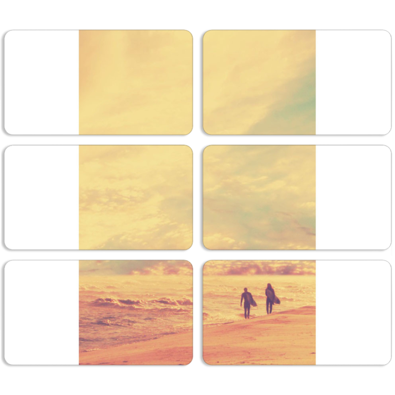 Магнитные фотопазлы 90 на 50 набор 6 штук 