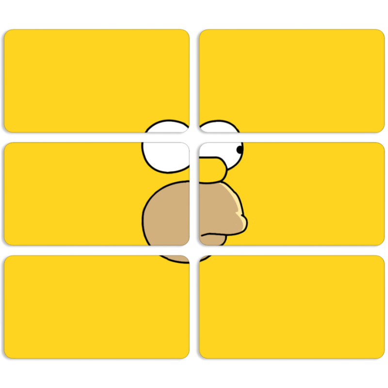 Магнитные фотопазлы 90 на 50 набор 6 штук 