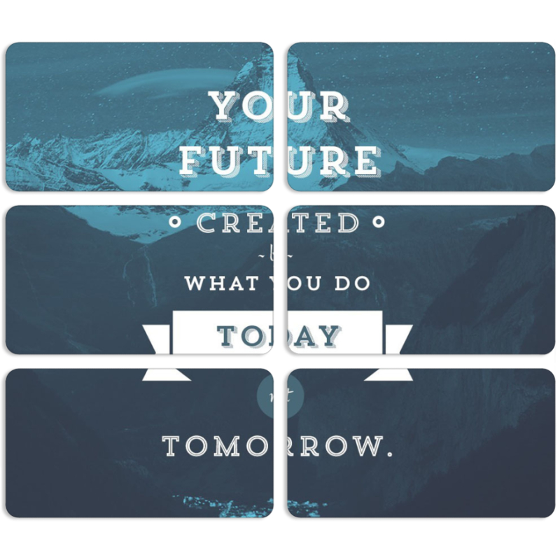 Магнитные фотопазлы 90 на 50 набор 6 штук 