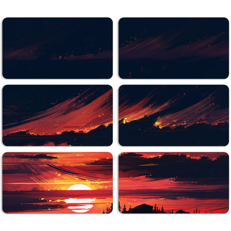 Магнитные фотопазлы 90 на 50 набор 6 штук Sundown