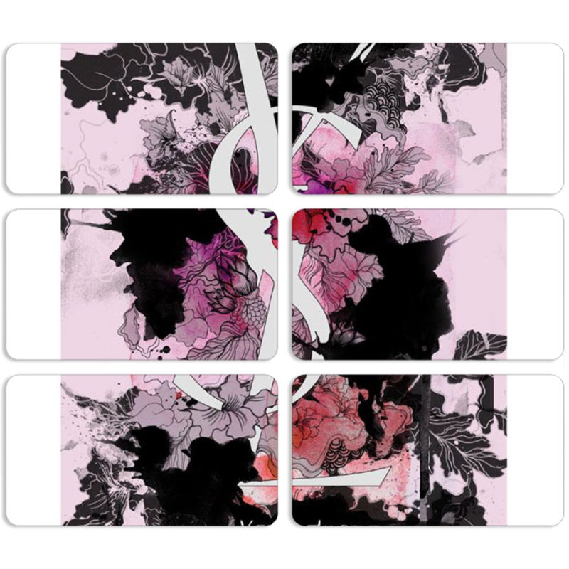 Магнитные фотопазлы 90 на 50 набор 6 штук 