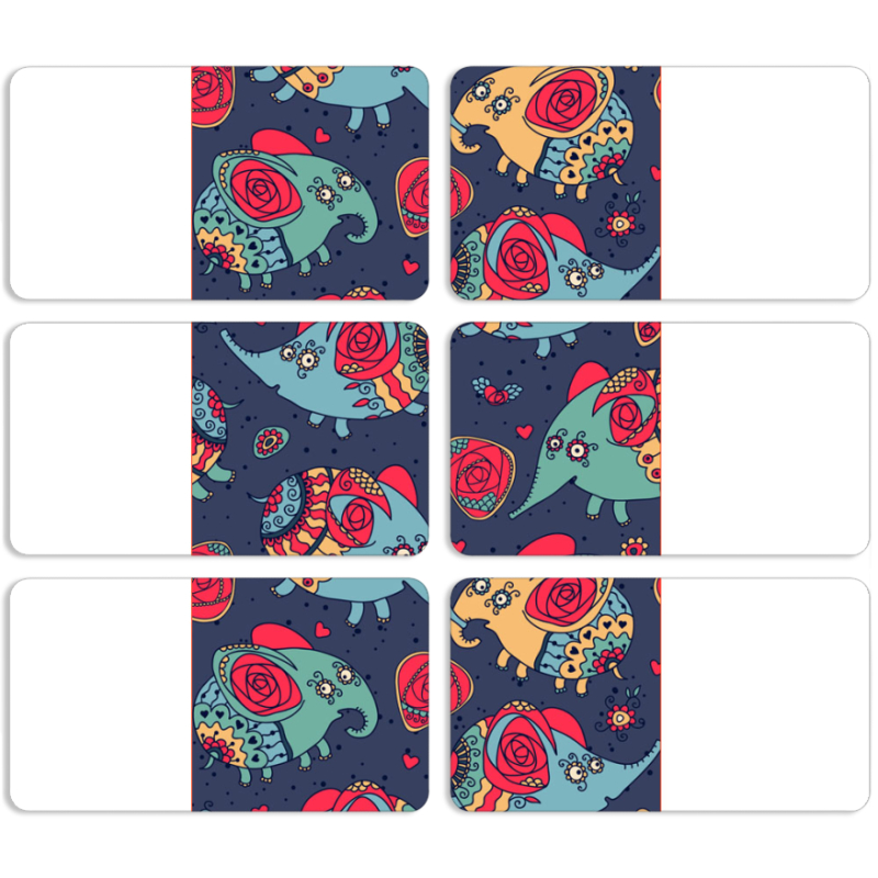 Магнитные фотопазлы 90 на 50 набор 6 штук Flying Elephants