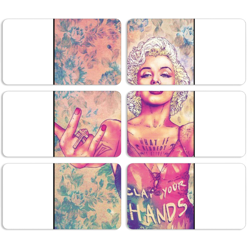 Магнитные фотопазлы 90 на 50 набор 6 штук 