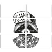 Магнитные фотопазлы 90 на 50 набор 6 штук 